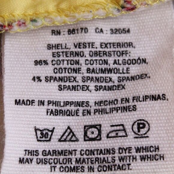 ANTHROPOLOGIE CARTONNIER Floral Cropped Pants in Yellow Size 10 - Picture 7 of 9